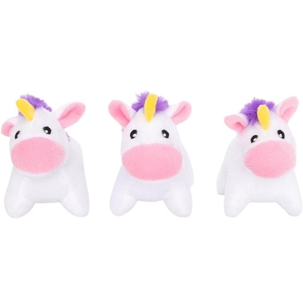 Zippy Burrows Miniz‎ 3 Pack Plush Unicorn Dog Toys Small